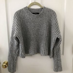 forever 21 grey chunky sweater